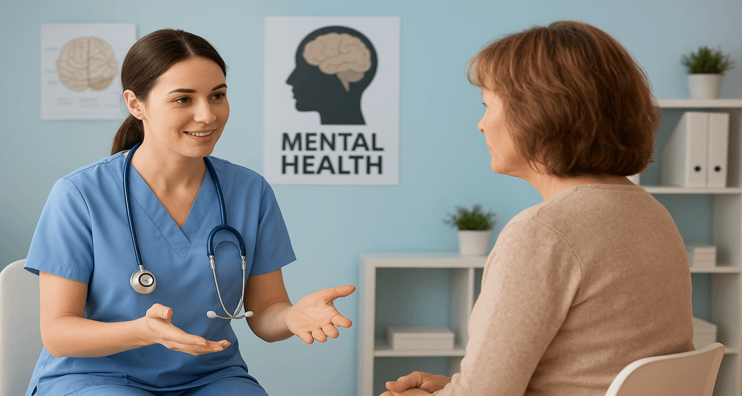 Training path, daily duties, and career growth for mental health nurses. - Psychology Nurse interacting with patient - Testavia Nursing