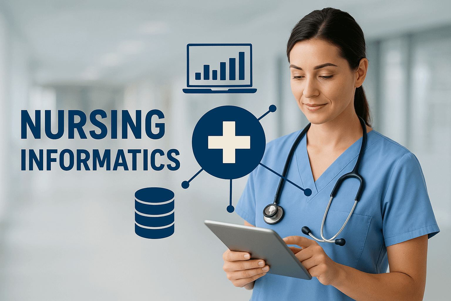 See how data and technology improve patient outcomes and nurse workflow. - Nursing Informatics Specialist working on computer - Testavia Nursing